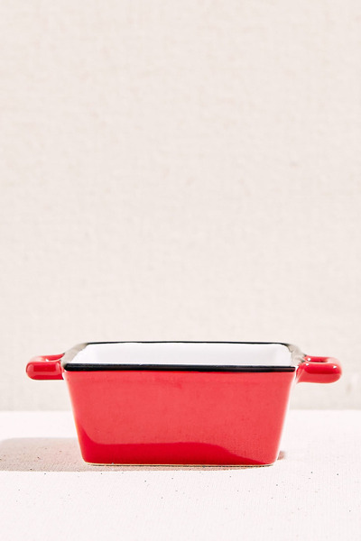 Paşabahçe Kırmızı Electrum Seramik Kare Servis Kasesi S