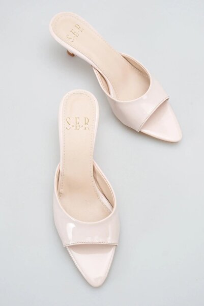 sermoda Heeled Women's Slippers - 5 cm Thin Heeled Pointed Toe Women's Slippe...