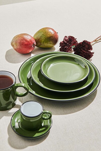 Paşabahçe Electrum Seramik Mini Tabak Yeşil