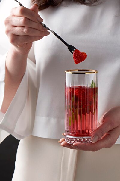 Paşabahçe 4-Pack Elysia Golden Soft Drink Glasses