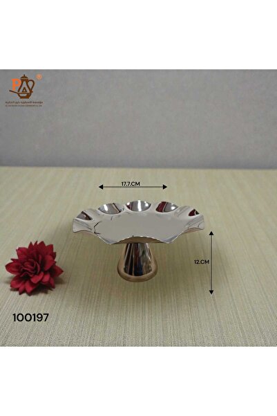 PA Round serving dish with an elegant stainless steel base / Imported by Al O...