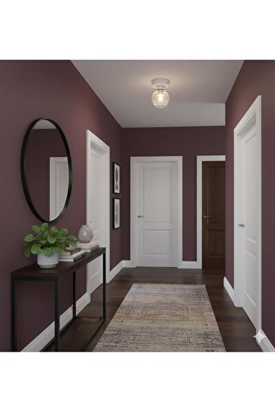 BİAVİZE ŞEFFAF CAMLI BEYAZ KROM TEKLİ AVİZE