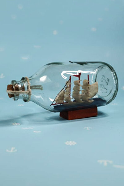 GIFT Orta Boy Şişe İçerisinde Gemi Maketi