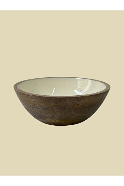 FARALYAHOME Mango Wood 20X7 cm Bowl Presentation Bowl Salad Bowl, Fruit Bowl