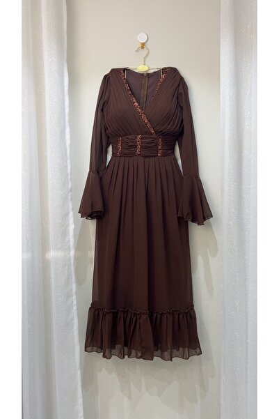 dalaa Chiffon midi dress