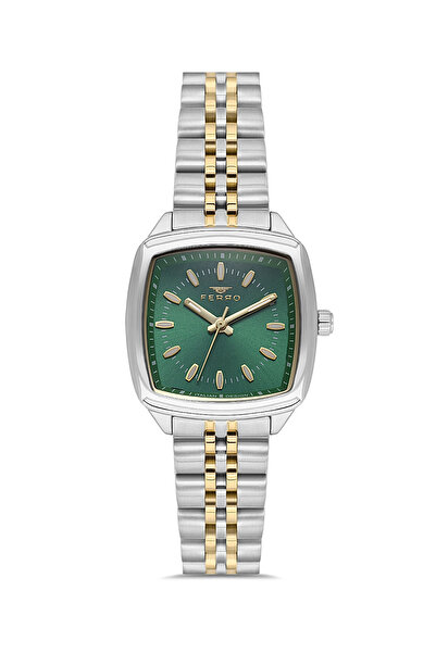 FERRO Yellow and Silver Steel Cord Women's Wristwatch Fl21644Awt-D6 3Atm Wate...