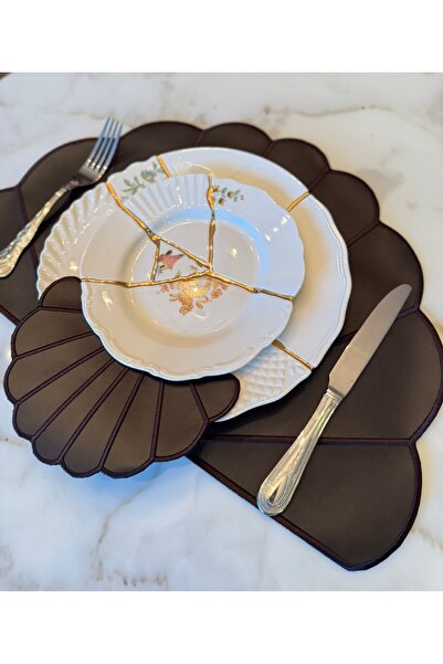 Matis Home Line طقم أورا براون الأمريكي المكون من قطعتين مع حامل الأكواب