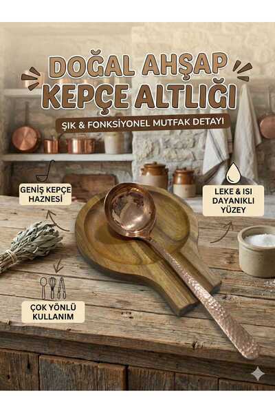 LOVYCO Wooden Dirty Spoon Rest - Stain-Resistant Solid Ladle Stand and Kitche...