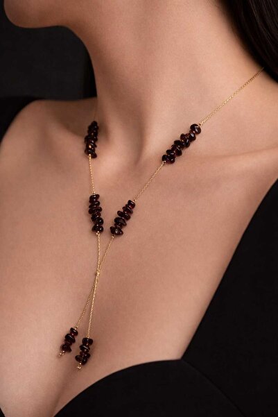 trendhazan A Quality Cobra Chain Lal Natural Stone Tie Necklace