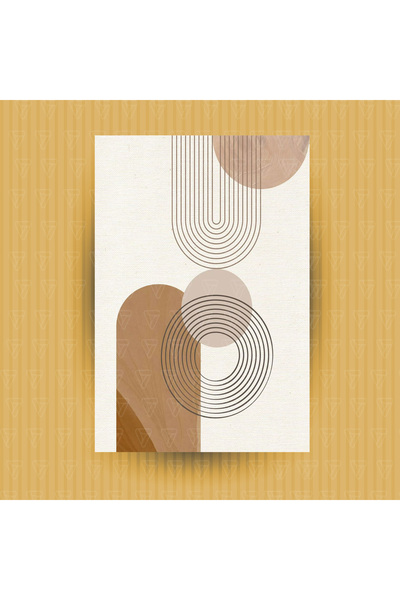 BiveSa Bohem & Minimal Geometrik Duvar Tablosu – Çerçevesiz Modern Salon ve O...