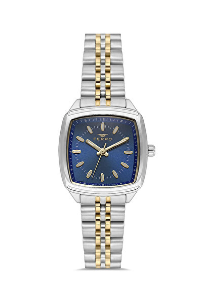 FERRO Yellow and Silver Steel Cord Women's Wristwatch Fl21644Awt-D3 3Atm Wate...