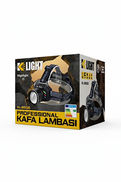 KLIGHT Profesyonel Şarj Edilebilir Kafa Lambası - Zoom Özellikli - Yüksek Par...