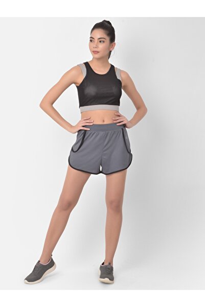 Generic شورت رياضي مريح باللون الرمادي الداكن