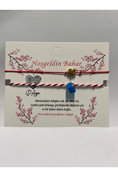 Darya Dd721 Marteniçka / Martenitsa Spring Bracelet – Red and White Thread – ...