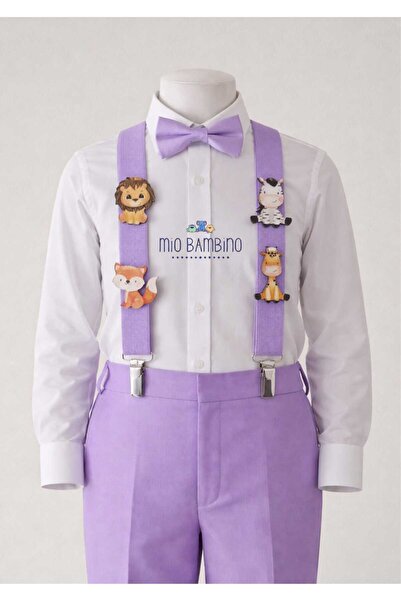 MİO BAMBİNO Erkek Bebek Şık Pantolon Askı Ve Papyon Takım (23 Nisan,Doğum Gün...