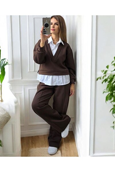 OnlyForYou Women's tracksuit made of 50% elastic viscose, with integrated blo...