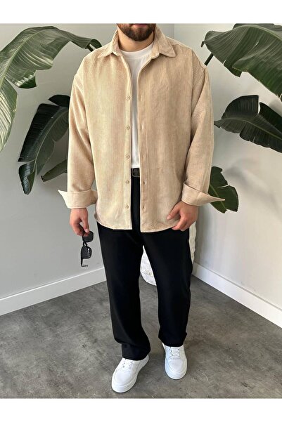 Q45collection Wide Fit Men's Velvet Shirt