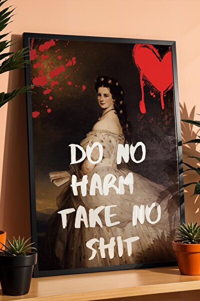 Saturn Tablou înrămat cu Împărăteasa Elisabeta, cu mesajul „Nu faci rău, nu p...