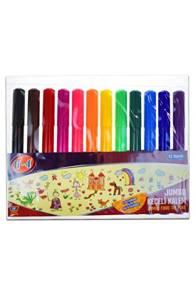 U4 boya U4 12-Pack Jumbo Felt Tip Pen U4-1083