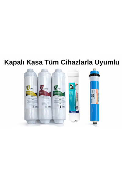 WATER QALIYTY Su Arıtma Cihazı Kapalı Kasa Tüm Filtre Seti (5'li)