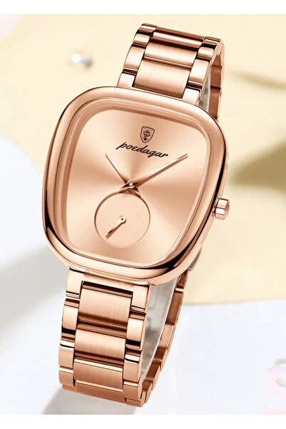POEDAGAR Rose Gold Metal Elegant Design Women Wrist Watch