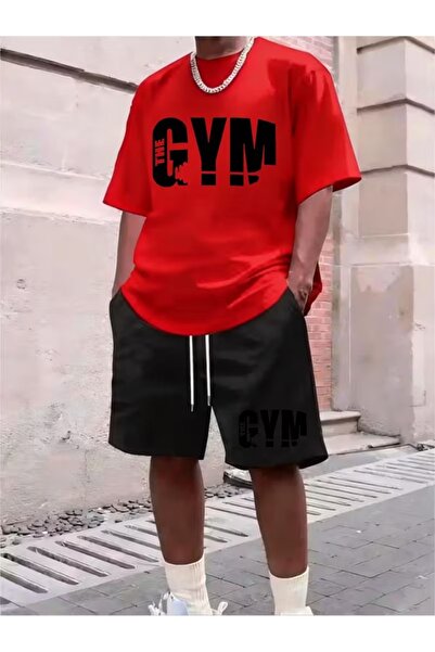 PAVRO Unisex Oversize Shorts Set Bottom-Top Two-Piece Casual Mixed Prints Pri...