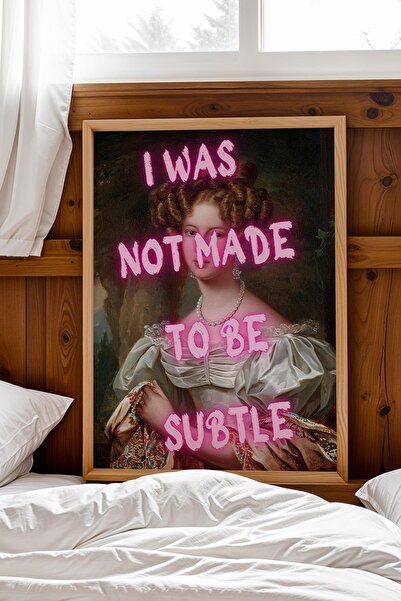 Saturn Δεν ήμουν φτιαγμένη για να είμαι διακριτική. Πίνακας με κορνίζα για γυ...
