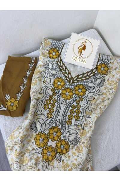 QUINN حرير إماراتي مطرز بالكريستال