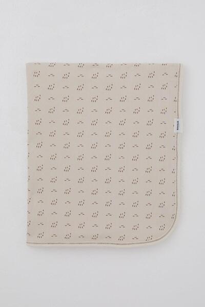 Breeze Newborn Baby Blanket Patterned Standard, Beige