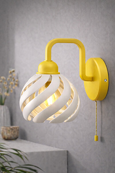 Limon 3D Desing شمعدان حائط مع مفتاح سلسلة |   تصميم حلزوني بوهيمي حديث، E27