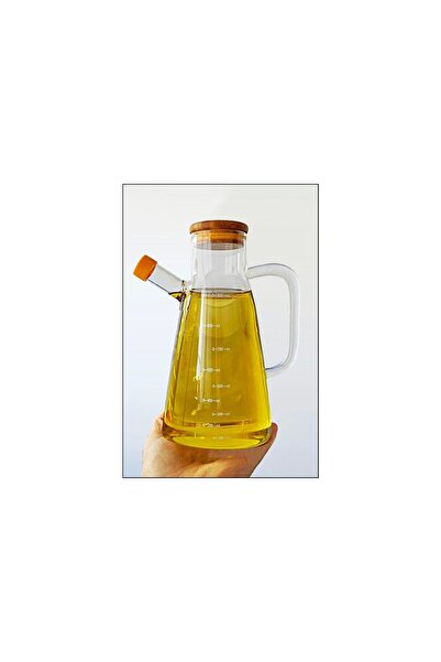 SEDOA 900ml Borosilicate Glass Master Chef Model Oil Pot [with Bamboo Lid]