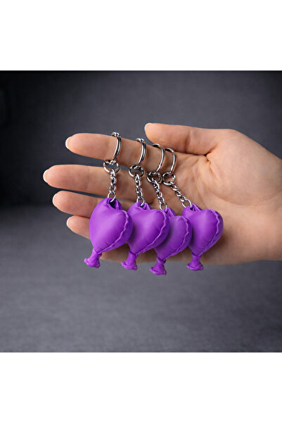 Vescarri سلسلة مفاتيح على شكل وسادة قلب - حقيبة صغيرة لطيفة للزينة وإكسسوار ل...