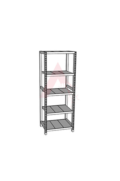 AYYILDIZ RAF 5 Katlı 40x90x200 Hafif Rack Raf Sistemi | 0–250 Kg Kapasiteli D...