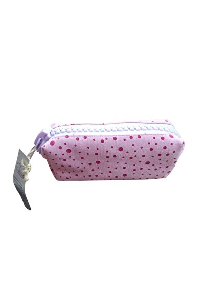 UNICUS حافظة أقلام كبيرة من الكتان المنقط 921- بنفسجي مع سحاب