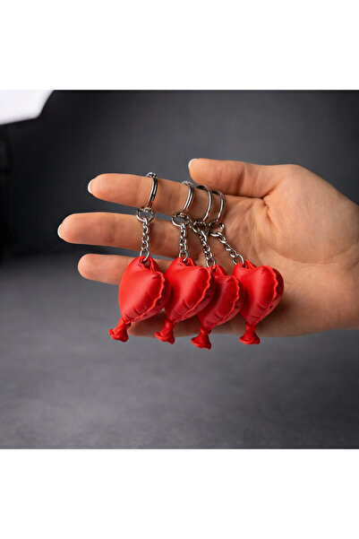 Vescarri سلسلة مفاتيح على شكل وسادة قلب - حقيبة صغيرة لطيفة للزينة وإكسسوار ل...