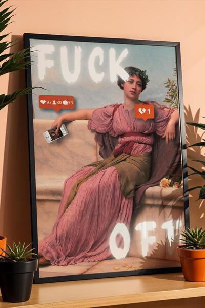 Saturn Pictură înrămată de John William Godward, cu tematică despre rețelele ...