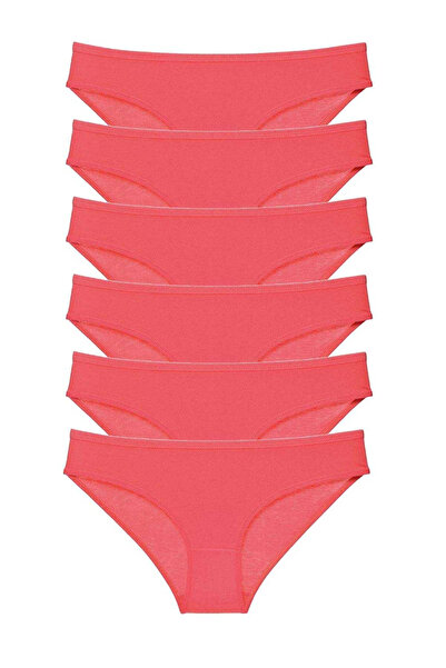 Miravm 6 Pieces Super Eco Set Lycra Women's Slip Panties Fuchsia