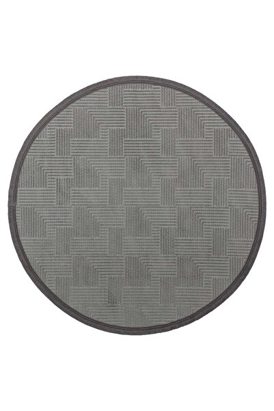 Nun Halı Makinede Yıkanabilir Kaymaz Taban Dekoratif Stella Halı Yuvarlak