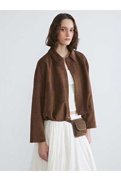 LC Waikiki Freezen Store'dan I Gömlek Roba Yaka Süet Görünümlü Kadın Ceket