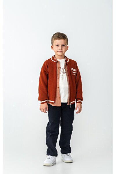 LUCY EXCLUSİVE Knitwear Cardigan 4-Piece Set (Cardigan;Shirt;T-Shirt;Pants) H...