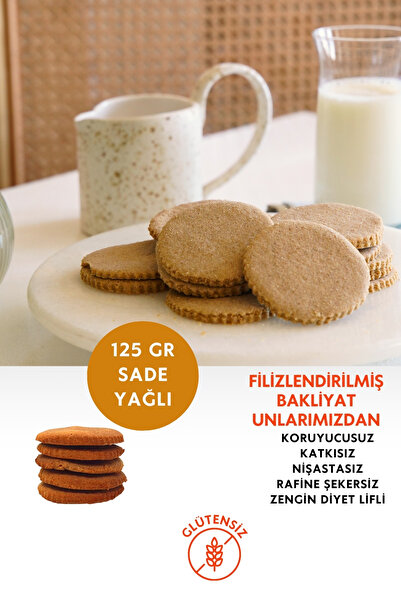 Mikro Herküller Glutensiz Rafine Şekersiz Zencefilli Kurabiye 125 gr/Filizlen...