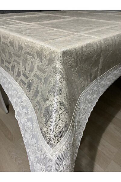YEK HOME TEKSTİL 120cm X 150cm Liquid-Resistant Lace-Look Wipeable Tablecloth