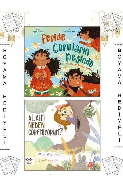 HüdHüd Kitap Boyamalı Feride Soruların Peşinde Çocuklar İçin Tefekkür Kitabı ...