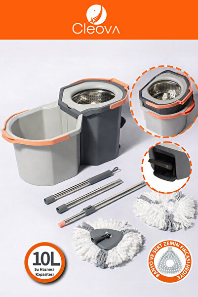 Saatistan Çelik Temizlik Seti, Temiz ve Kirli Suyu Ayırma Özelliği ile Pratik...