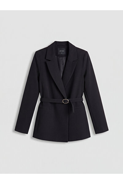LC Waikiki Ermus Global and Siyah Belt Li Crepe Women's Blazer Jacket