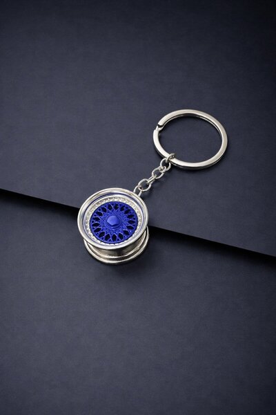 STİLİX GARAGE Breloc metalic cu design de jantă, aspect de jantă de mașină sp...