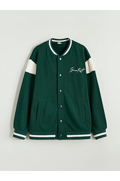 LC Waikiki Rmz Gi̇yi̇m Farki̇yla Printed Boys' College Jacket