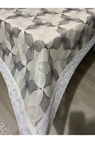 YEK HOME TEKSTİL 120cm X 150cm Liquid-Resistant Lace-Look Wipeable Tablecloth