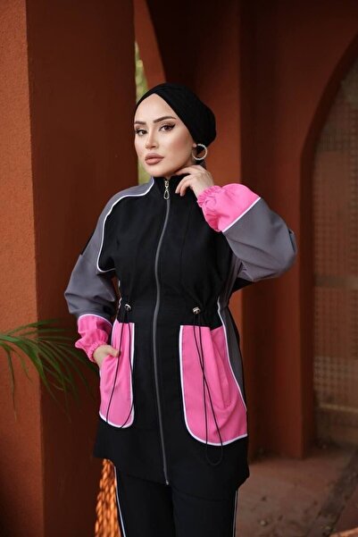 DENİKK Trend Modest Special Design Premium Design Zippered Top and Bottom Tun...