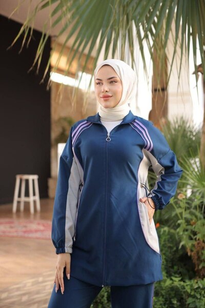 DENİKK Trend Modest Special Design Premium Design Zippered Top and Bottom Tun...